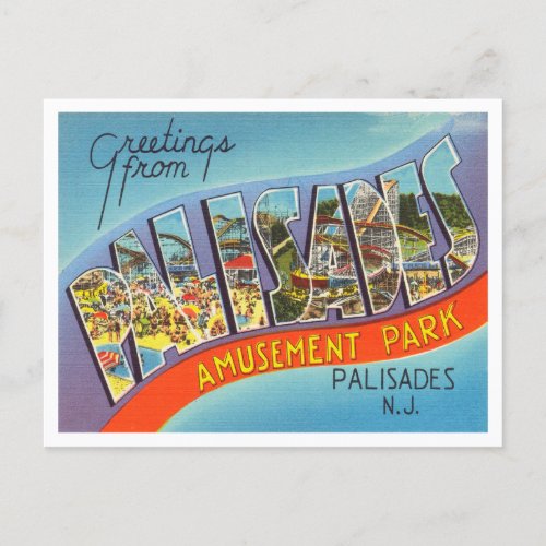 Greetings from Palisades Amusement Park Palisades Postcard