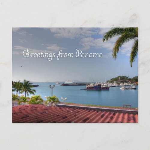 Greetings from Panama Canal postcard