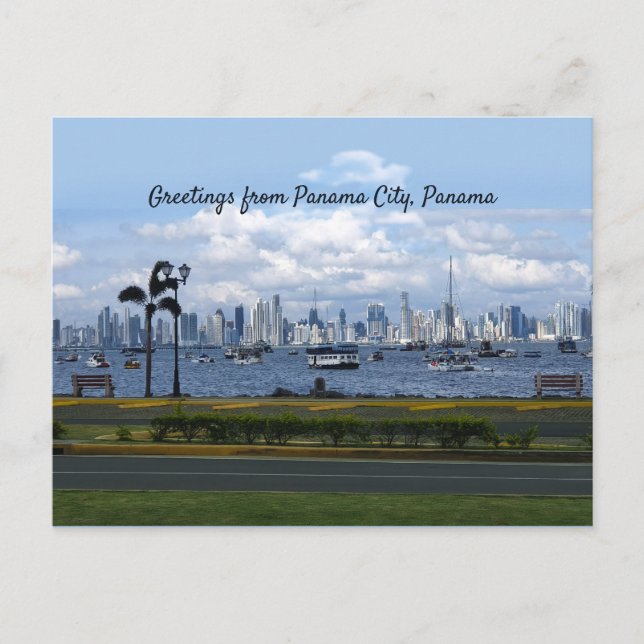Greetings from Panama City, Panama (customizable) Postcard (Front)