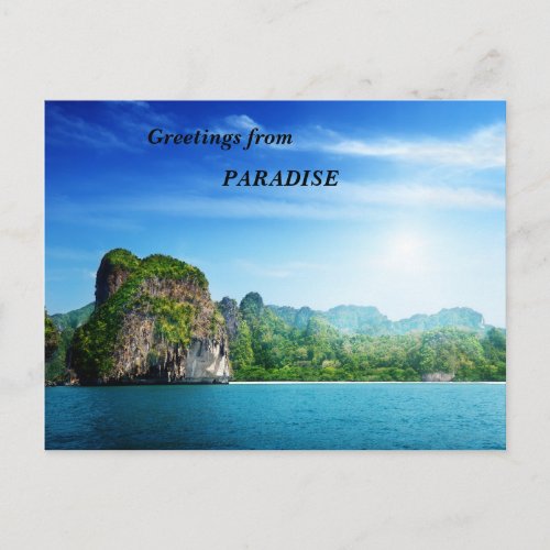 Greetings from Paradise Postcard