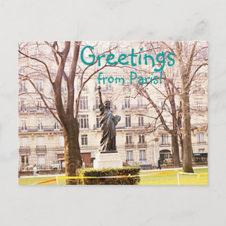 Greetings from Paris Postcard