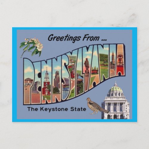 Greetings From Pennsylvania Postcard