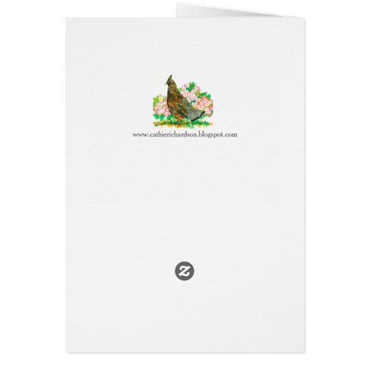 Greetings from Pennsylvania Ruffed Grouse Laurel (Back)