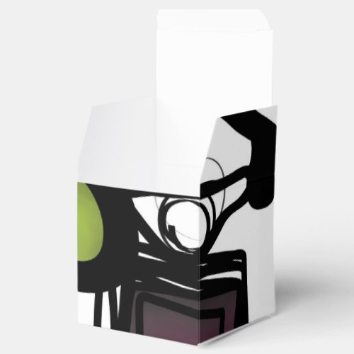 Greetings from Philydion Abstract Black  White Favor Boxes