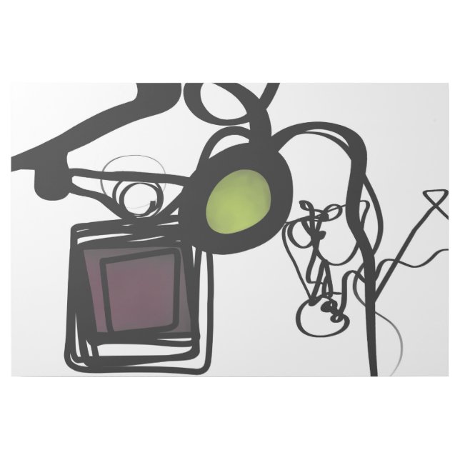 Greetings from Philydion: Abstract Black & White Gallery Wrap (Front)