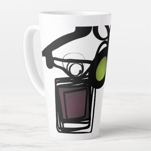 Greetings from Philydion Abstract Black  White Latte Mug