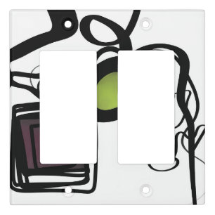 Greetings from Philydion: Abstract Black & White Light Switch Cover