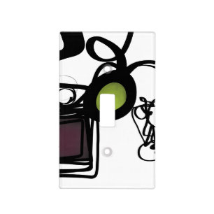 Greetings from Philydion: Abstract Black & White Light Switch Cover