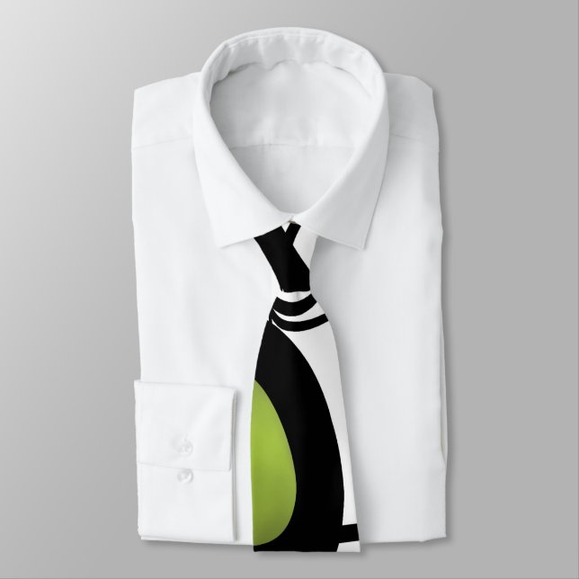 Greetings from Philydion: Abstract Black & White Neck Tie (Tied)