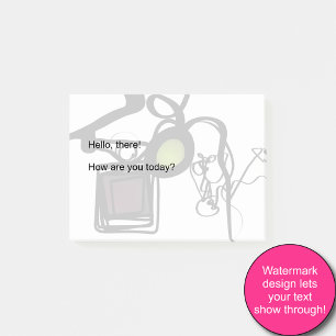 Greetings from Philydion: Abstract Black & White Post-it Notes