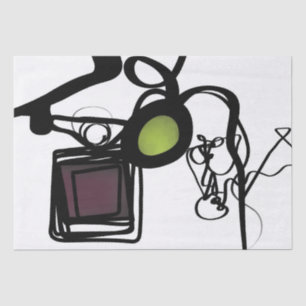 Greetings from Philydion: Abstract Black & White Tissue Paper