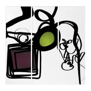 Greetings from Philydion: Abstract Black & White Triptych