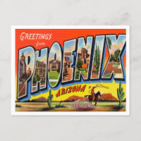 Greetings from Phoenix, Arizona Vintage Travel