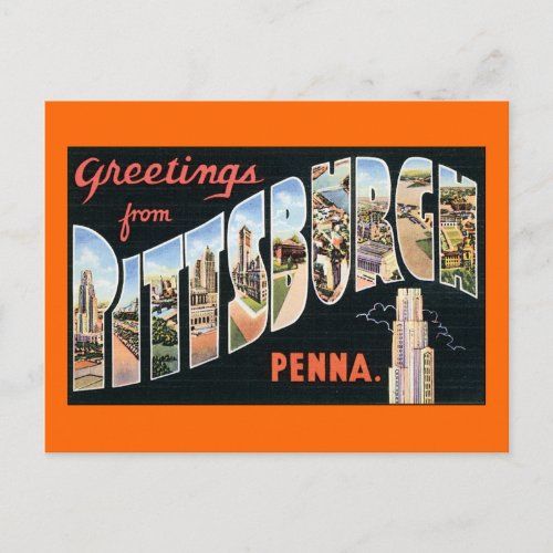 Greetings from Pittsburgh Pennsylvania Postcard