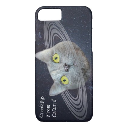 Greetings From Planet Caturn Funny Phone Case