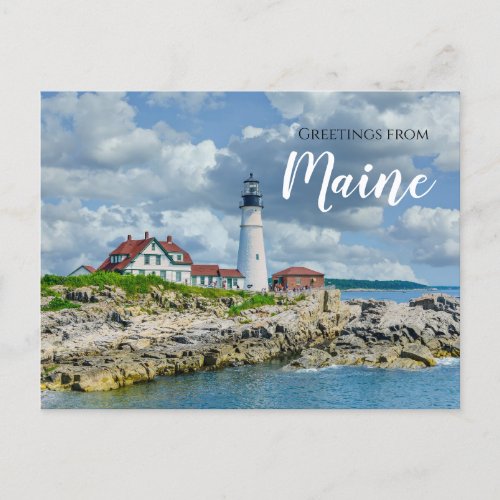 Greetings from Portland Maine Lighthouse Post Card