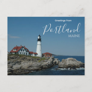Greetings from Portland Maine Postcard Lighthouse
