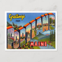 Greetings from Portland, Maine Vintage Travel