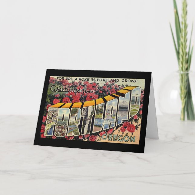 Greetings from Portland Oregon Card (Front)