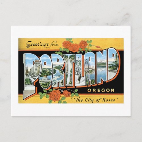 Greetings from Portland Oregon Postcard