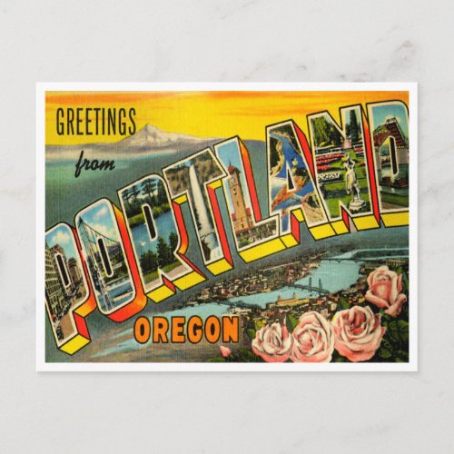 Greetings from Portland Oregon Postcard