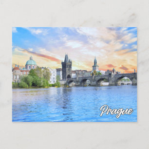 Greetings From Prague, Czech Republic Postcard
