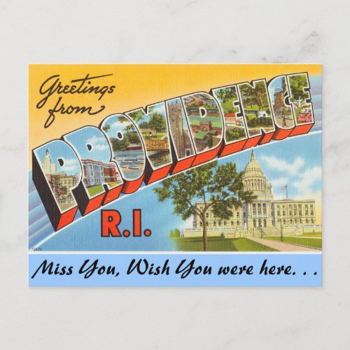 Greetings from Providence Postcard