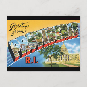 Greetings from Providence RI_Vintage Travel Postcard