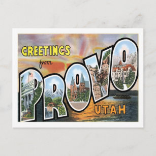 Greetings From Provo Utah US City Postcard