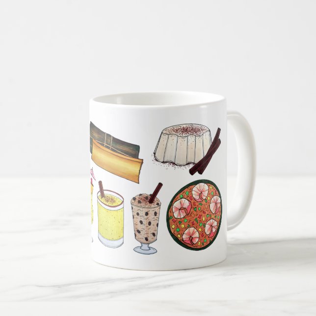 Greetings from Puerto Rico Carribean Island Foods Coffee Mug (Front Right)
