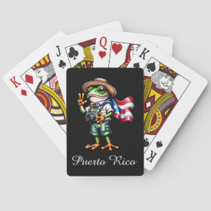 Greetings From Puerto Rico Coqui Frog Boricua Poker Cards