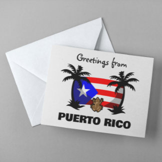 Greetings from Puerto Rico Coqui Frog Travel Postcard
