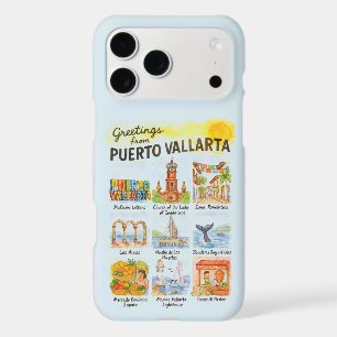 Greetings from Puerto Vallarta Watercolor Travel iPhone 17 Pro Max Case