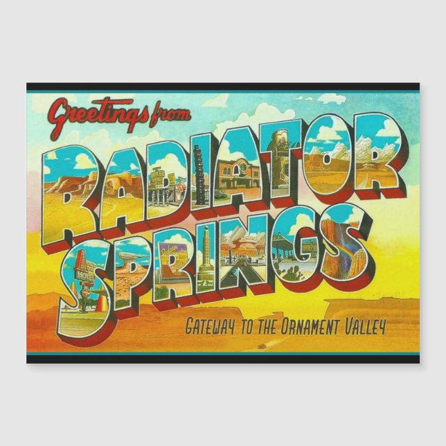 Greetings from Radiator Springs Arizona (Front)