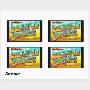 Greetings from Radiator Springs Arizona Rectangular Sticker