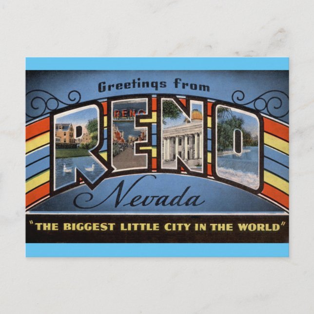 Greetings from Reno Nevada Travel Postcard (Front)