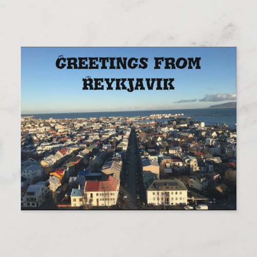 Greetings from Reykjavik postcard