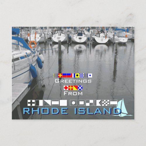 Greetings from Rhode Island Postcard