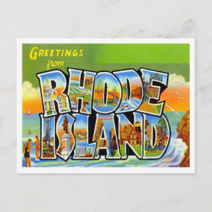 Greetings From Rhode Island Postcard