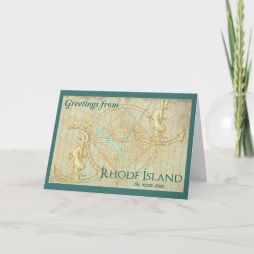 Greetings from Rhode Island the ocean state Card