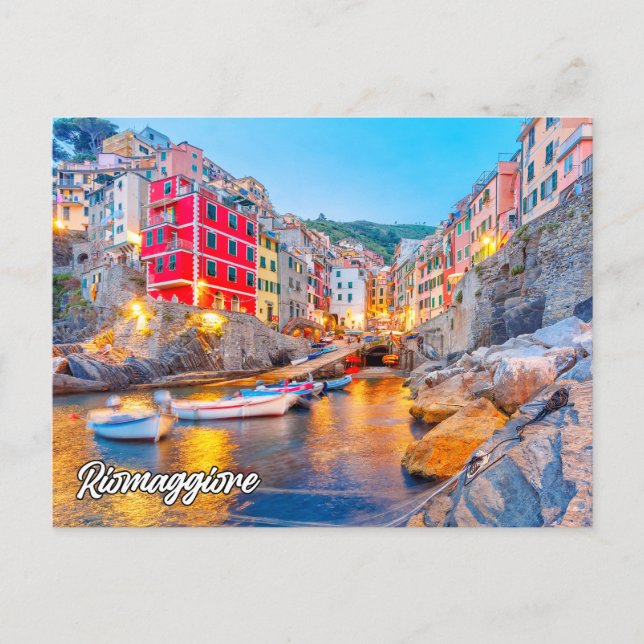 Greetings From Riomaggiore, Italy Postcard (Front)