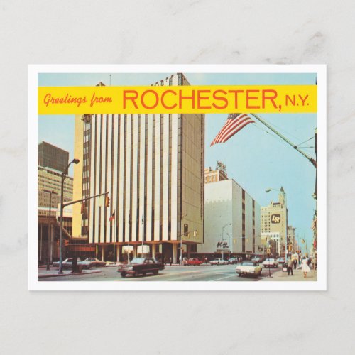 Greetings from Rochester New York Vintage Travel Postcard