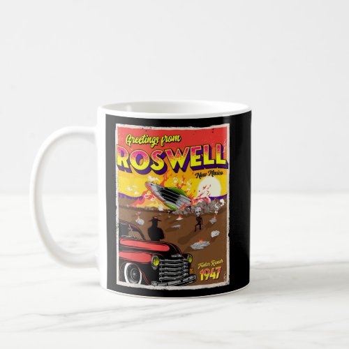 Greetings from Roswell Foster Ranch 1947 UFO Alien Coffee Mug