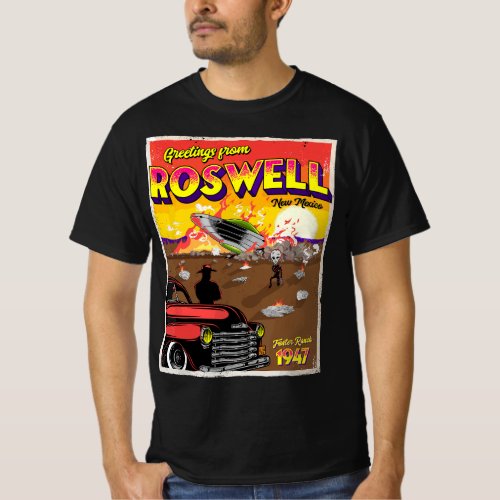 Greetings from Roswell Foster Ranch 1947 UFO Alien T_Shirt