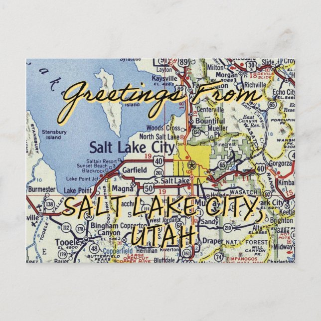 Greetings From Salt Lake City Postcard (Front)