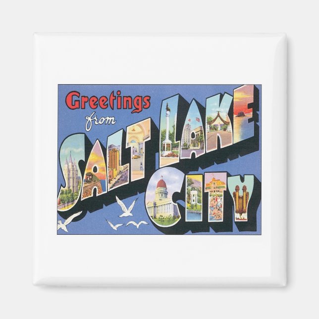 Greetings From Salt Lake City Utah Magnet (Front)