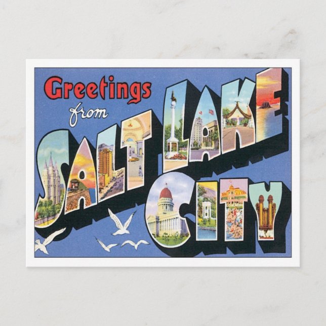 Greetings From Salt Lake City Utah Postcard (Front)