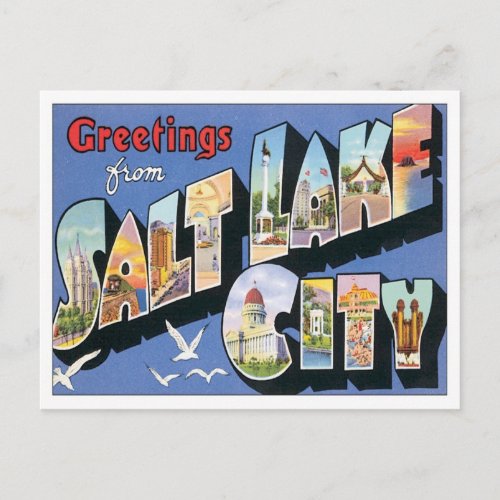 Greetings From Salt Lake Utah Postcard