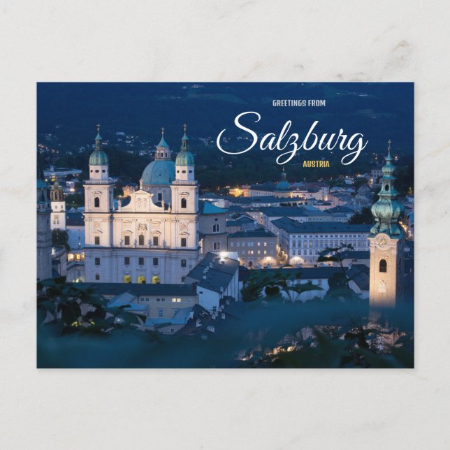Greetings from Salzburg Austria Postcard Scenic (Front)