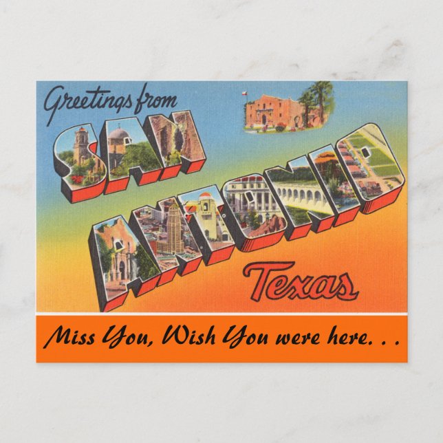 Greetings from San Antonio Postcard (Front)